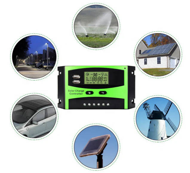 30A 12V/24V PWM Solar Charge Controller With USB Ports