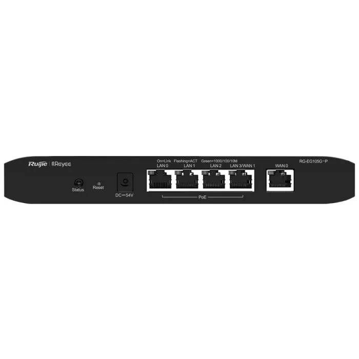 Reyee RG-EG105GP 5 Port Gigabit 2 WAN 4 PoE 54W Cloud Router