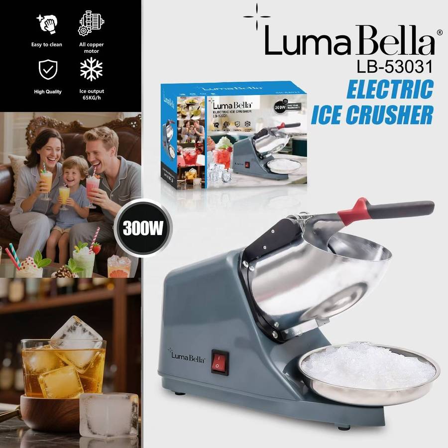 Product TitleElectric Ice Crusher  Powerful 300W Motor, High-Volume 65kg/h Output, Perfect for Cock