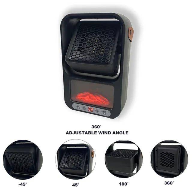 Digital Display Mini Electric Portable Fan Heater With Remote Control