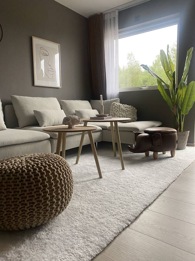 Leather Storage Animal Stool Brown ELEPHANT