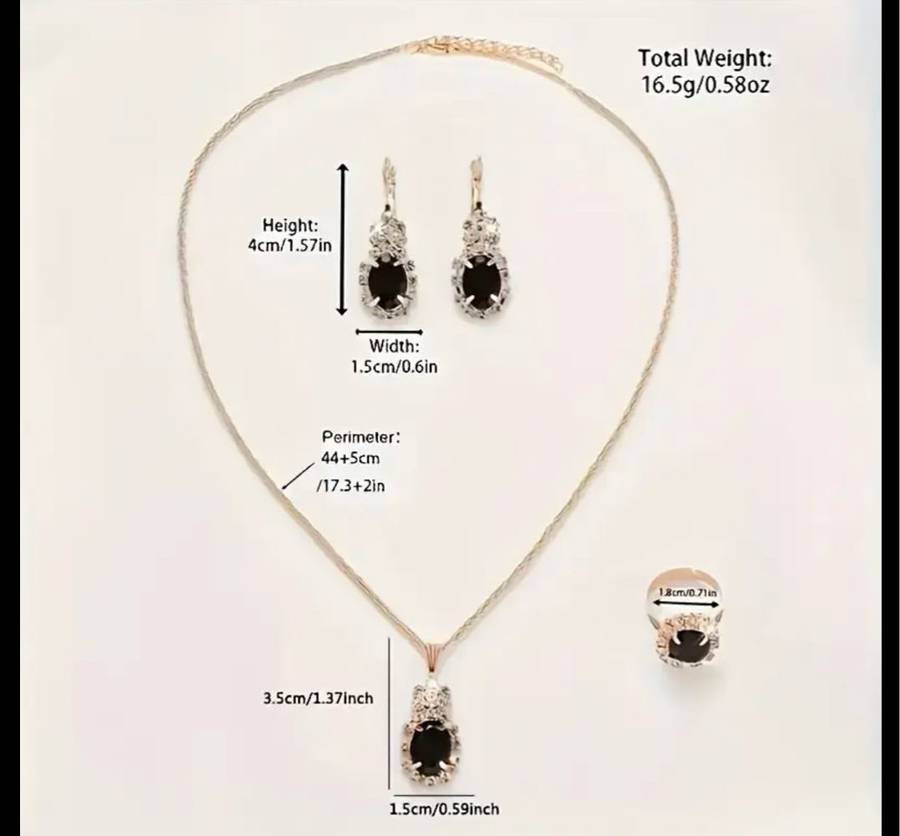 Watch and necklace set 5 piece