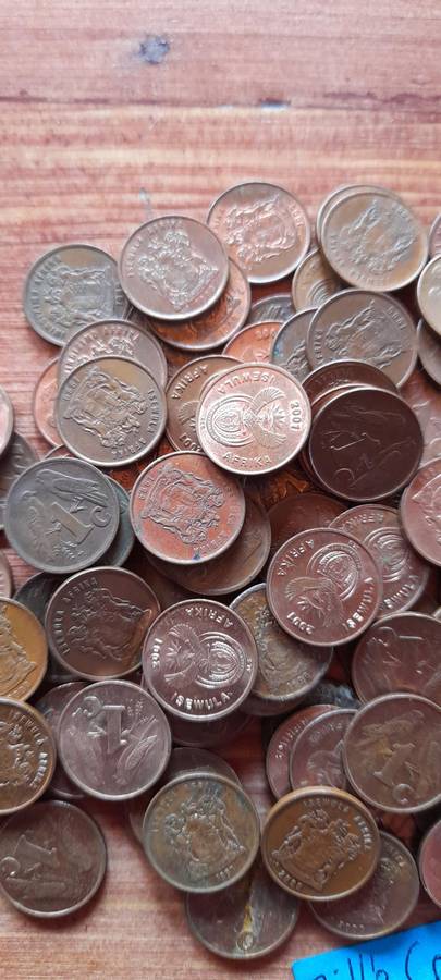 100 South African 3rd Decimal 1cent Coins . 1 bid Takes All.
