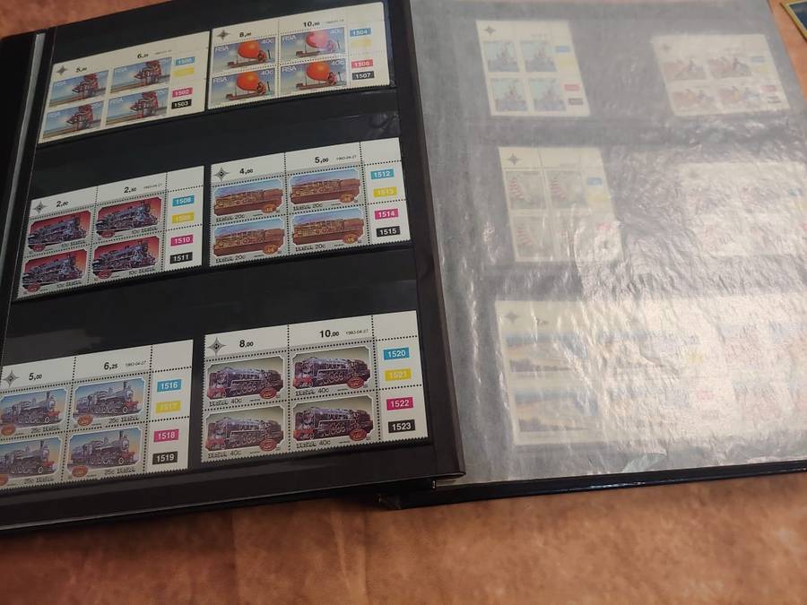 STAMP ALBUM WITH RSA STAMPS DATES FROM 1983 TO 1993