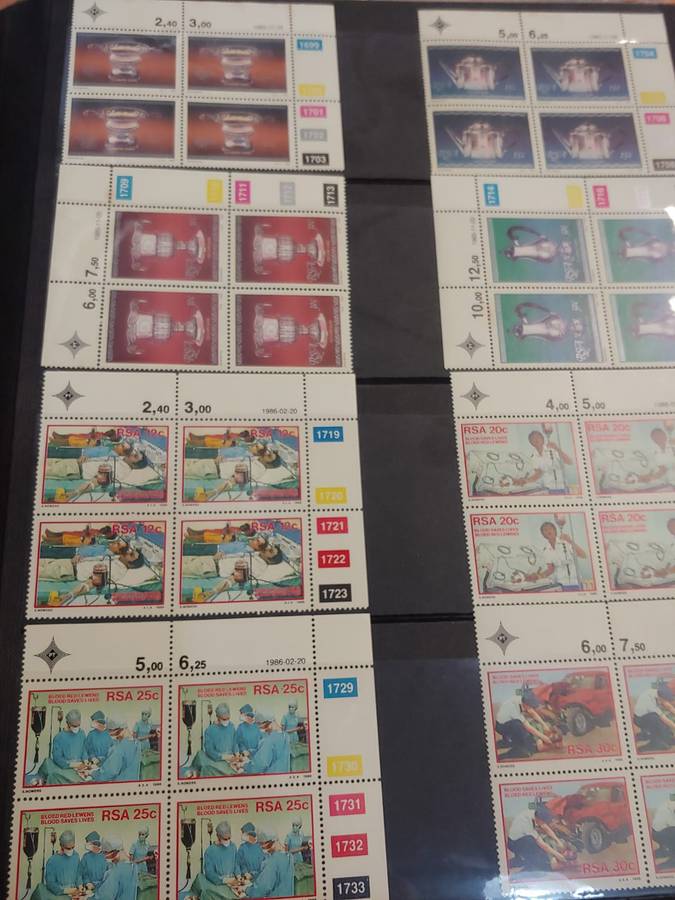 STAMP ALBUM WITH RSA STAMPS DATES FROM 1983 TO 1993