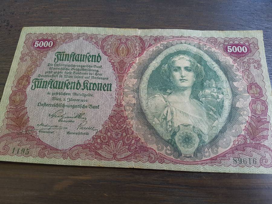 AUSTRALIA 5000 KRONEN 1922