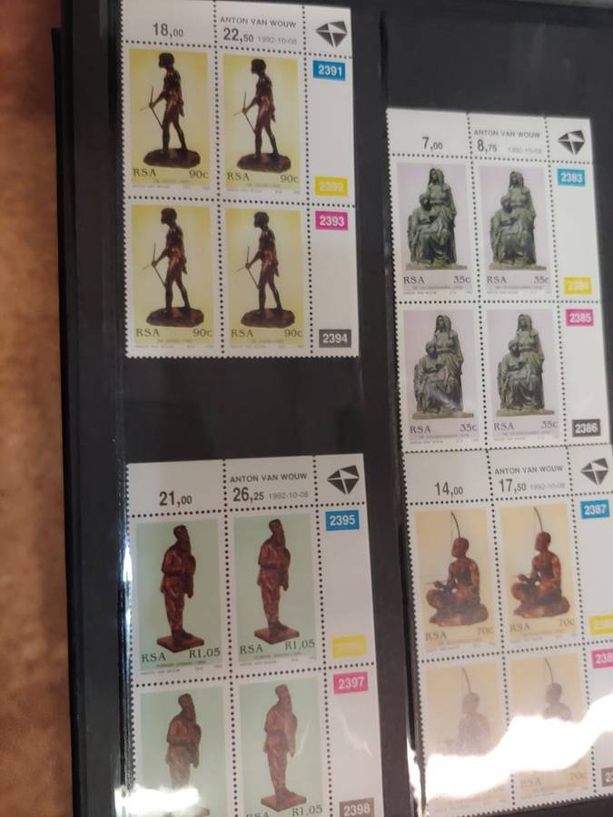 STAMP ALBUM WITH RSA STAMPS DATES FROM 1983 TO 1993