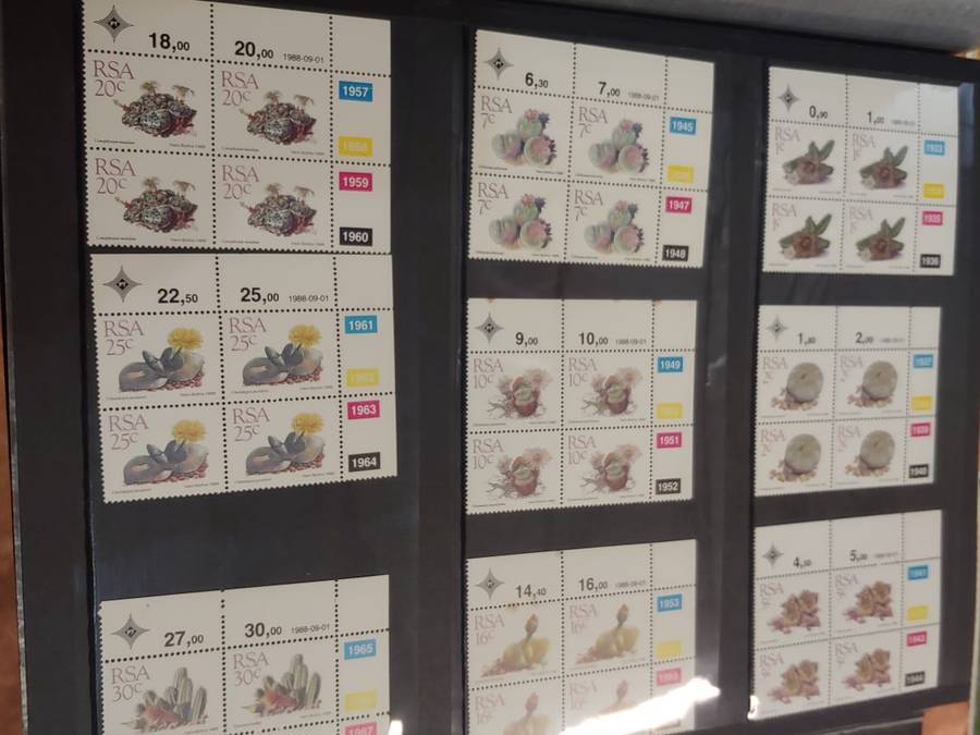 STAMP ALBUM WITH RSA STAMPS DATES FROM 1983 TO 1993