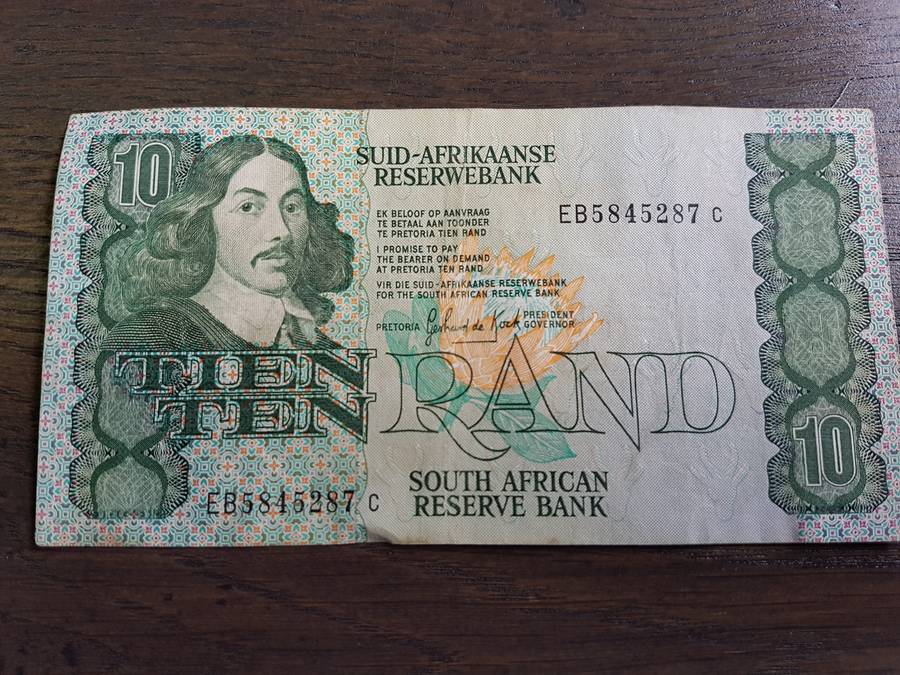 1990 Ten Rand (R10) Note Garland De Kock