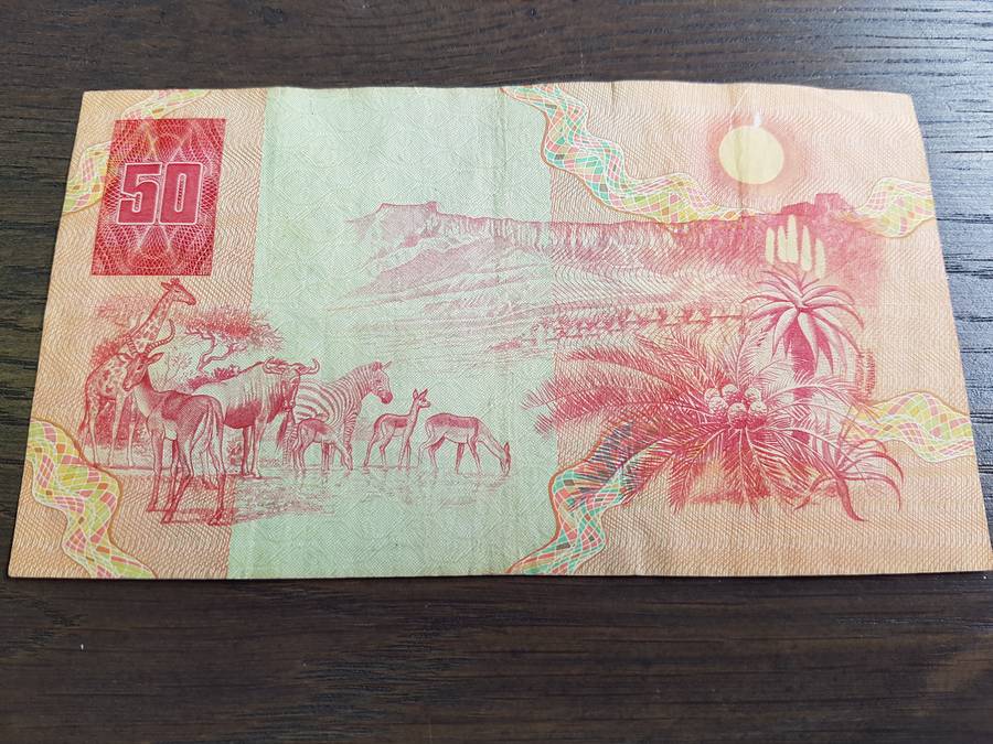 South African 50 Rand note 1980's G de Kock