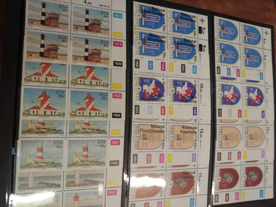 STAMP ALBUM WITH RSA STAMPS DATES FROM 1983 TO 1993