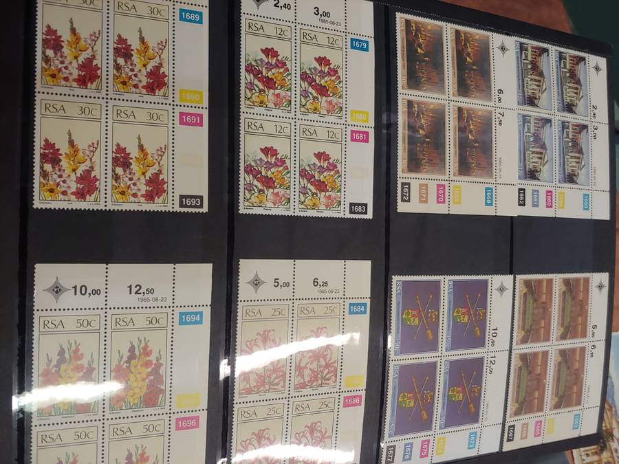 STAMP ALBUM WITH RSA STAMPS DATES FROM 1983 TO 1993