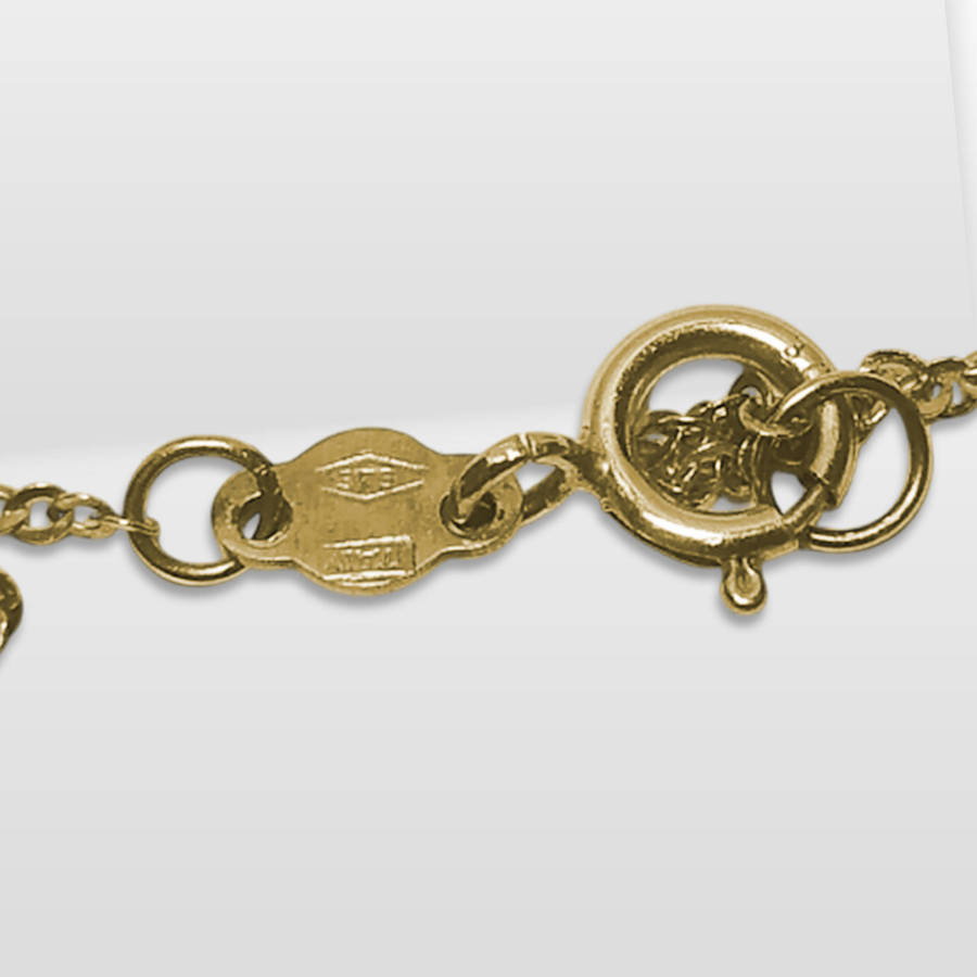 Solid 9ct Gold Heart Bracelet