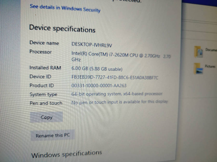 Dell Latitude E6520 core i7
