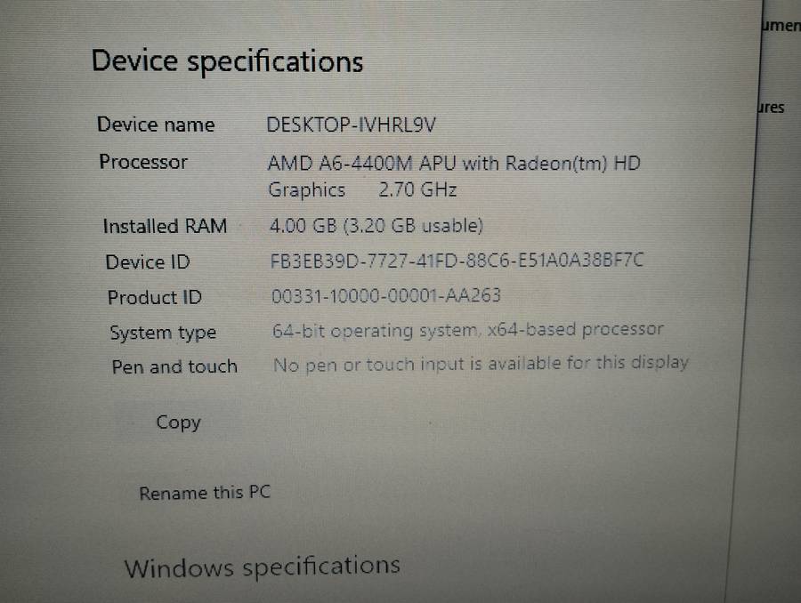 HP ProBook 6475b 14inch