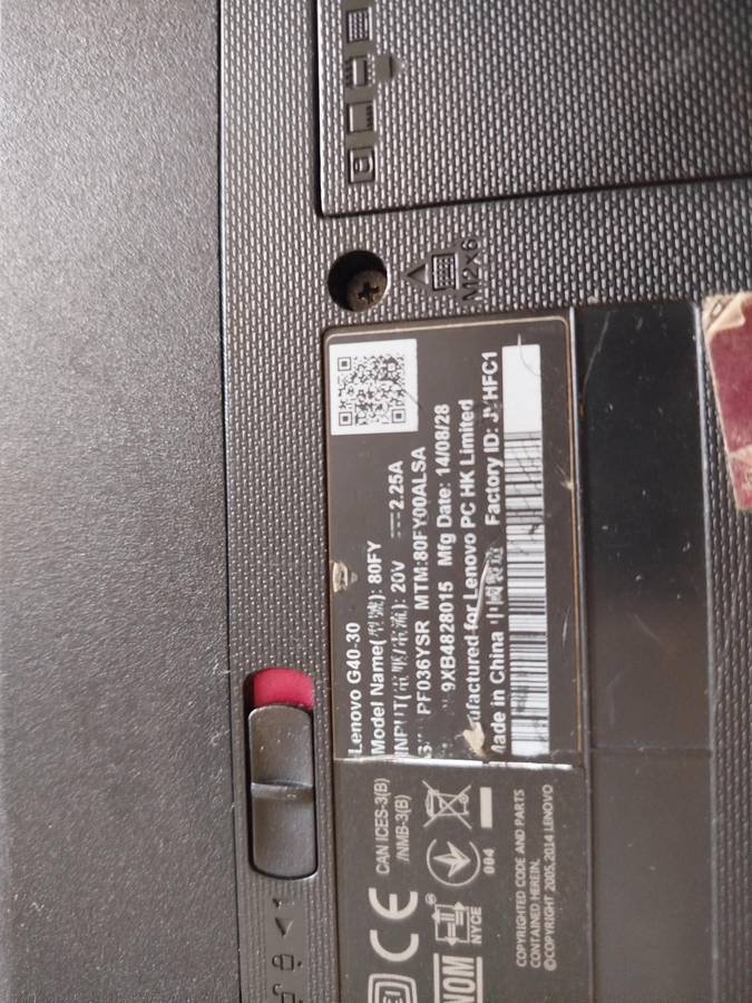 Lenovo G40 - 30 for spares or repairs