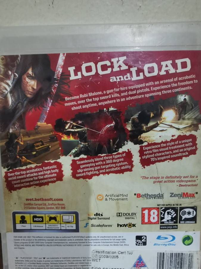 Wet on PlayStation 3 with Booklet