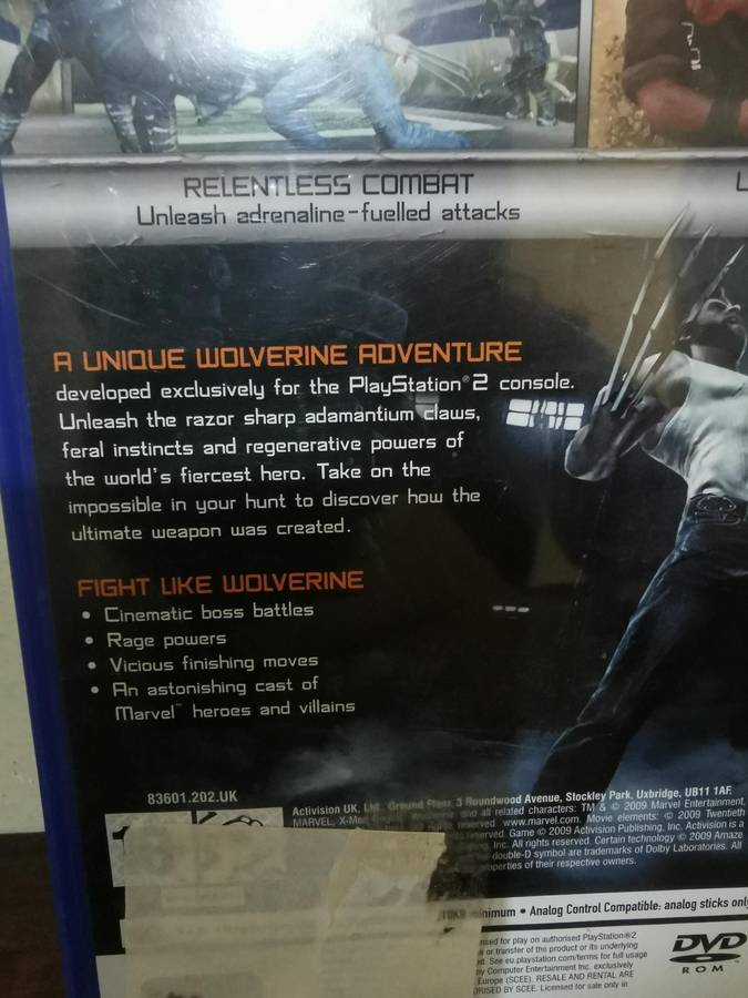 X-men Origins, Wolverine on PlayStation 2 with Booklet