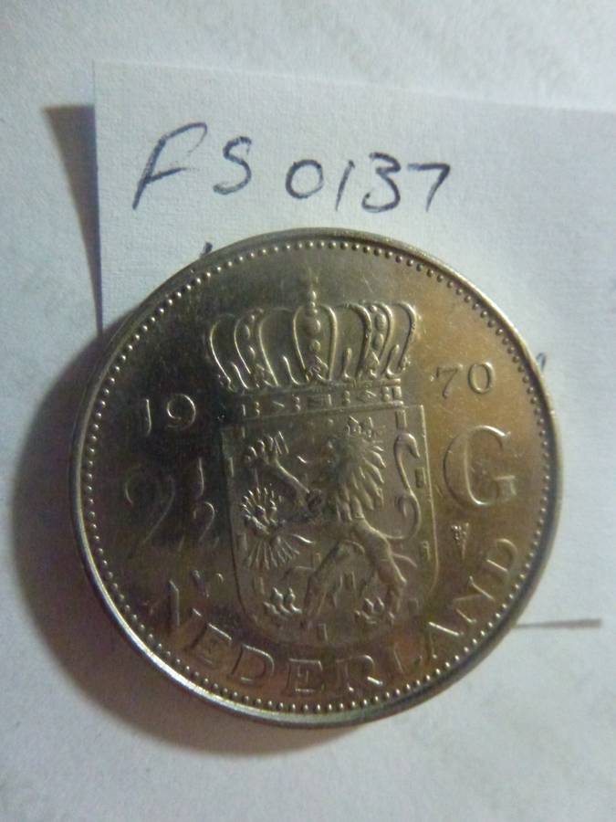 1970 Netherlands 2 1/2 gulden