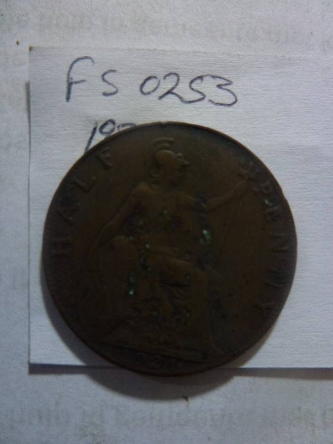 1921 Great Britain 1/2 penny