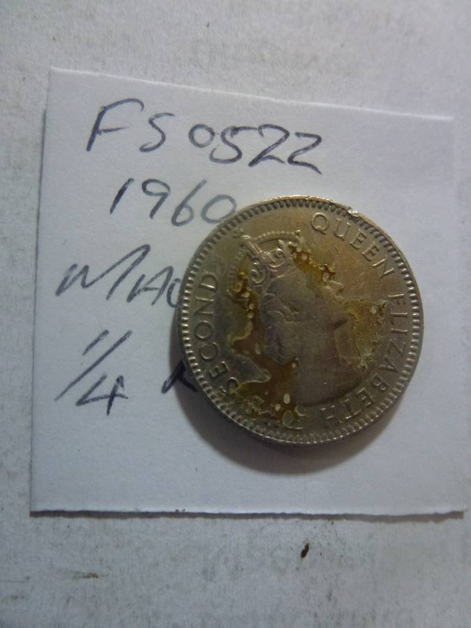 1960 Mauritius 1/4 rupee