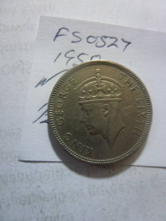 1950 Mauritius 1/2 rupee