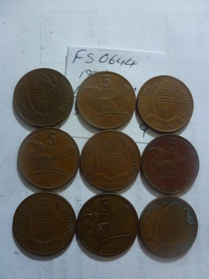 1976 Botswana 5 thebe
