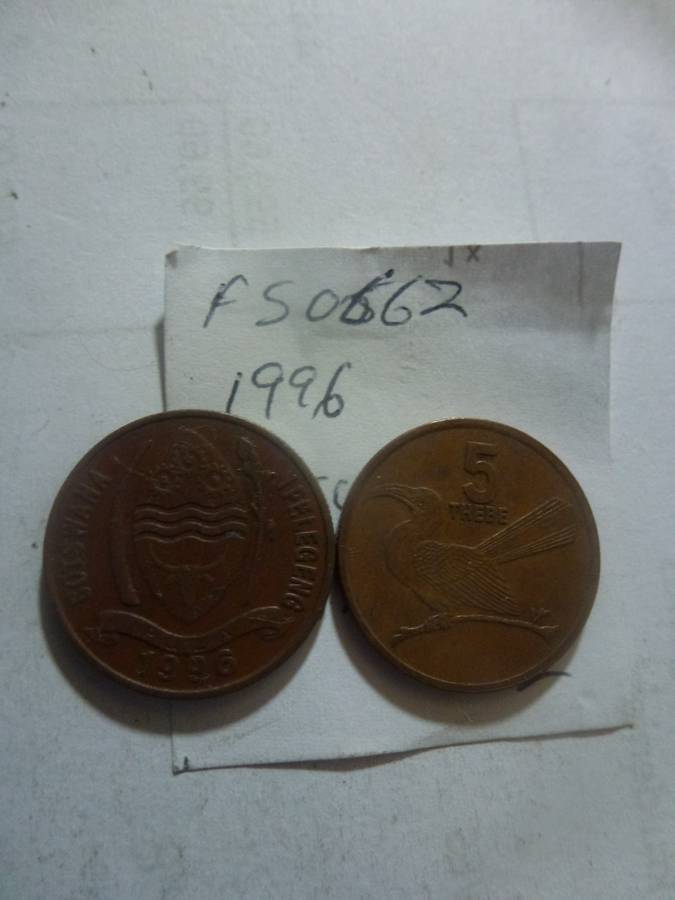 1996 Botswana 5 thebe