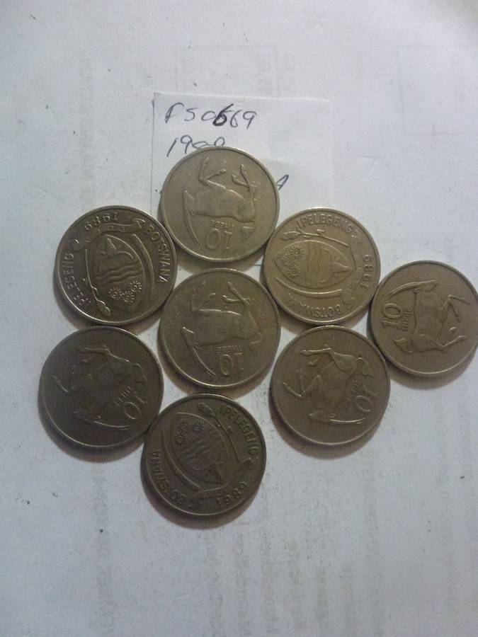 1989 Botswana 10 thebe