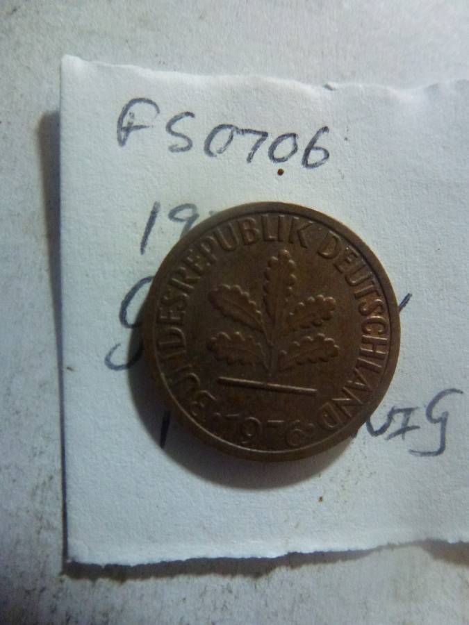 1976 Germany 1 pfennig