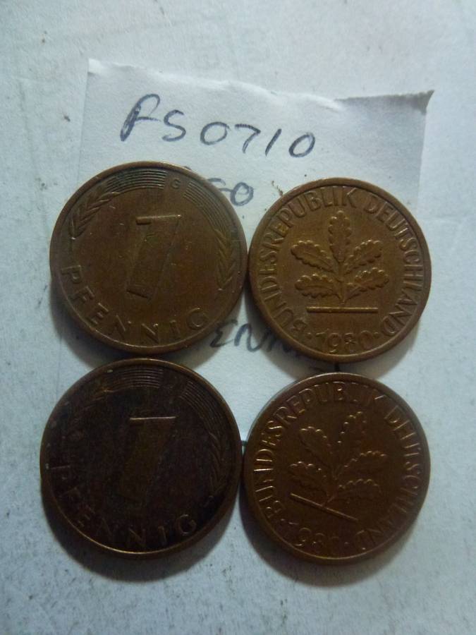 1980 Germany 1 pfennig