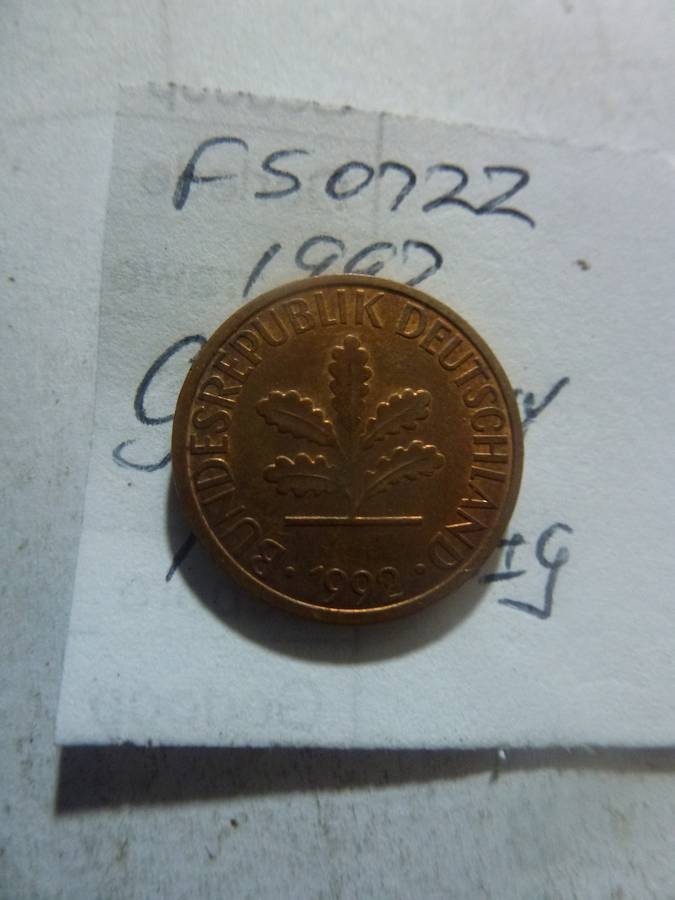 1992 Germany 1 pfennig