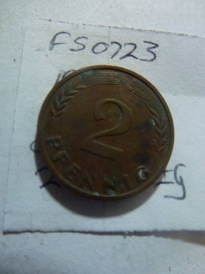 1965 Germany 2 pfennig