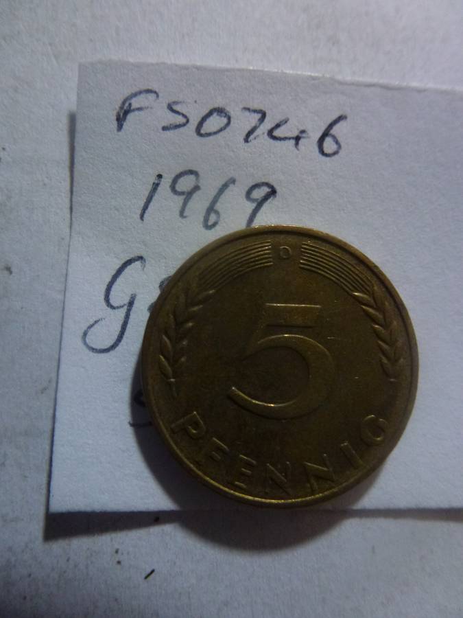 1969 Germany 5 pfennig