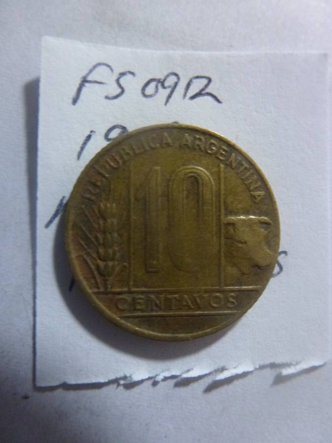 1949 Argentina 10 centavos