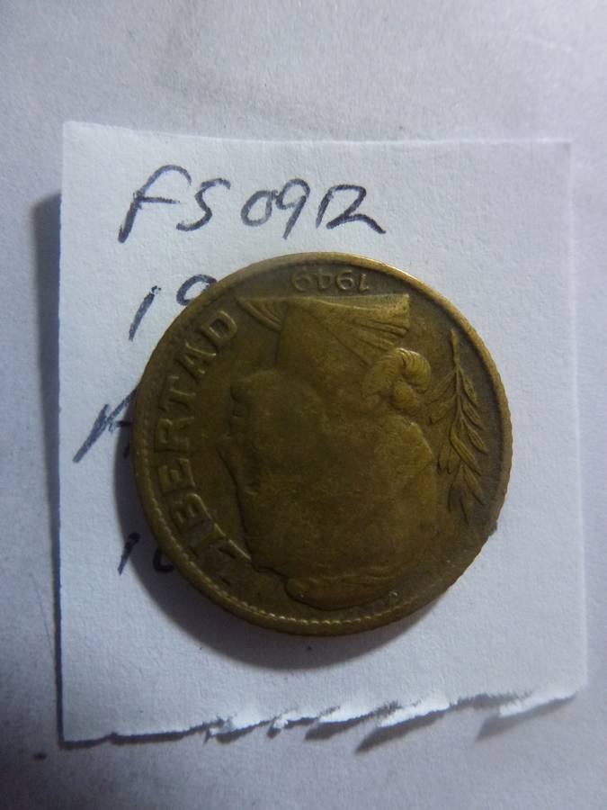 1949 Argentina 10 centavos