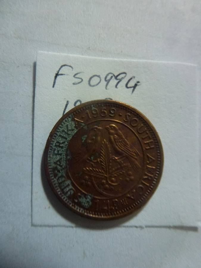 1959 Union of South Africa 1/4 penny