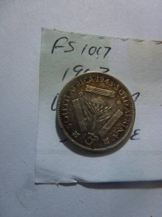 1943 Union of South Africa 3 pence