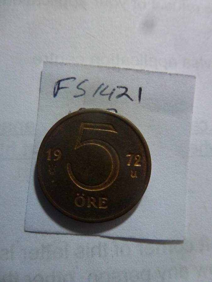1972 Sweden 5 ore