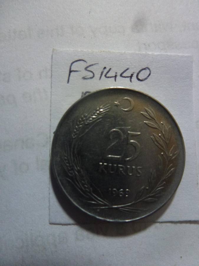 1969 Turkey 25 kurus