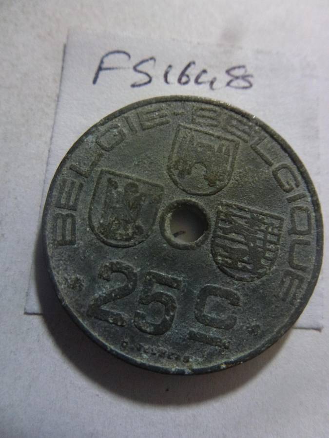 1944 Belgium 25 centimes Dutch