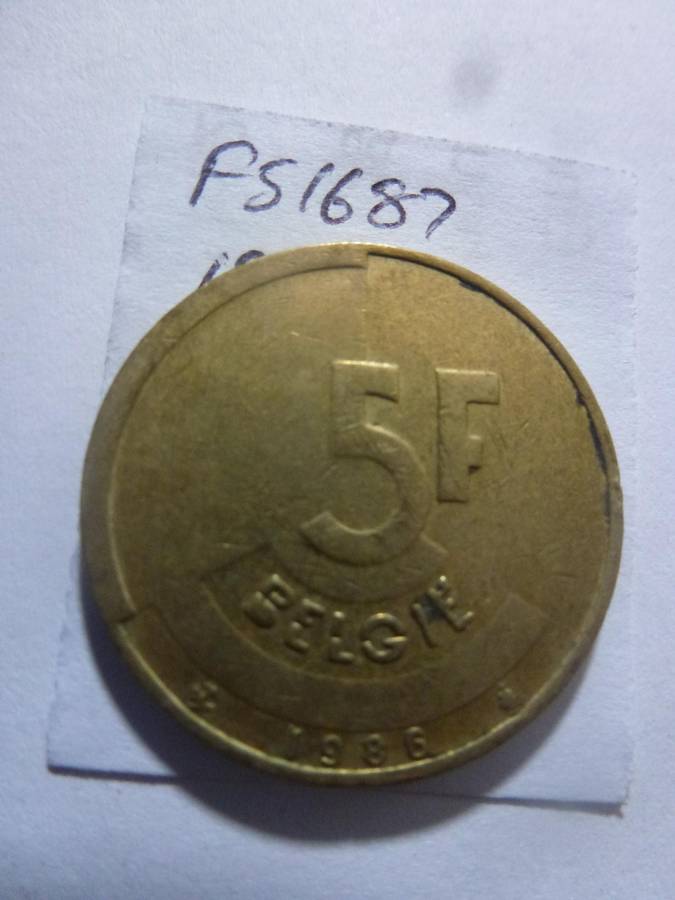 1986 Belgium 5 franc Dutch