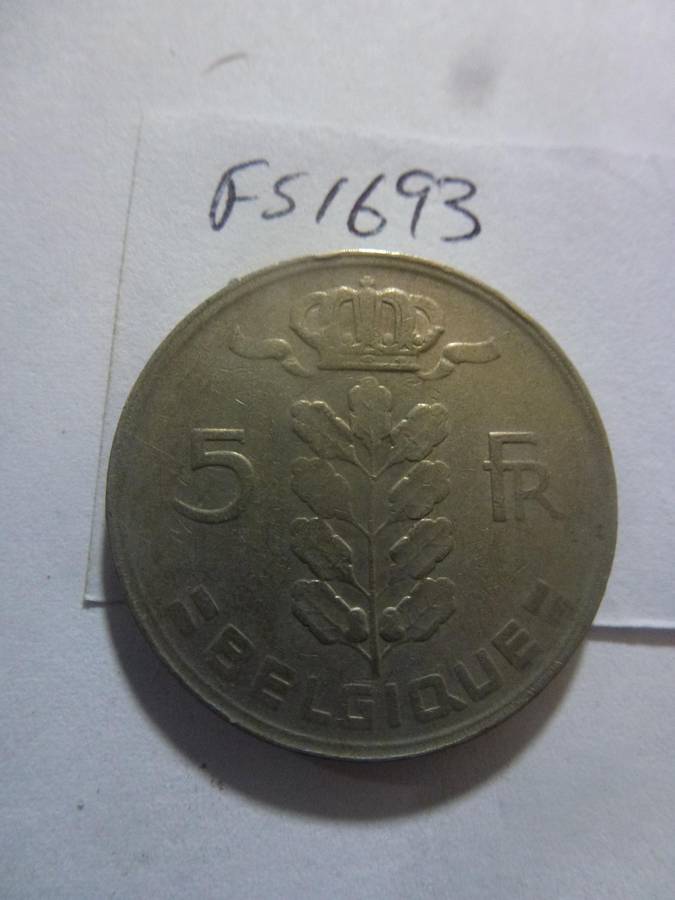 1965 Belgium 5 franc French