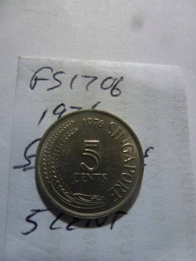 1976 Singapore 5 cent