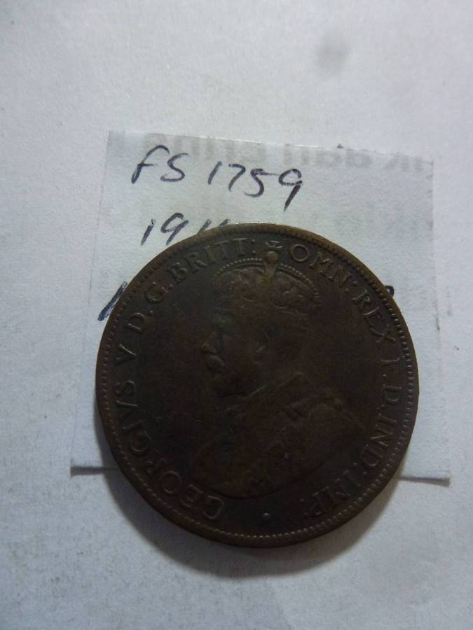 1914 Australia 1/2 penny