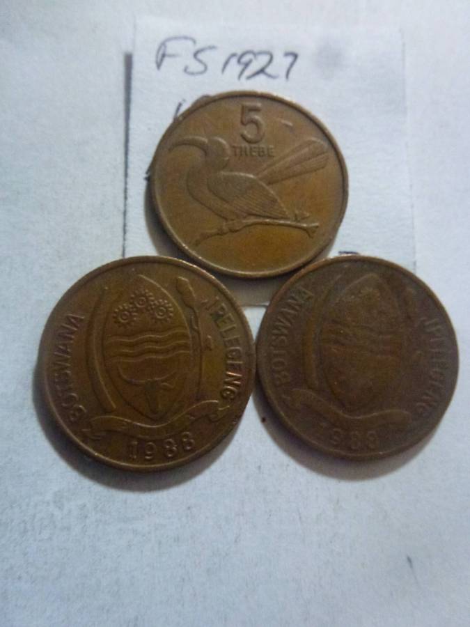 1988 Botswana 5 thebe