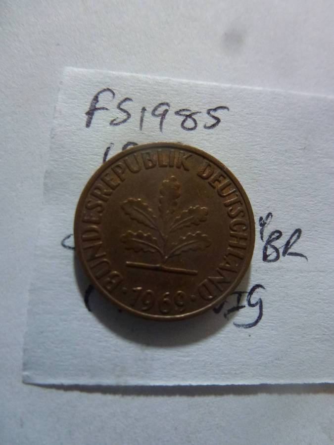 1969 Germany 1 pfennig