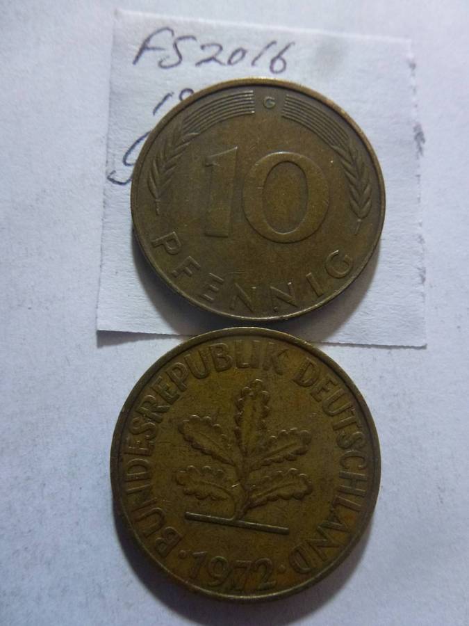 1972 Germany 10 pfennig