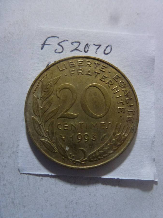 1993 France 20 centimes