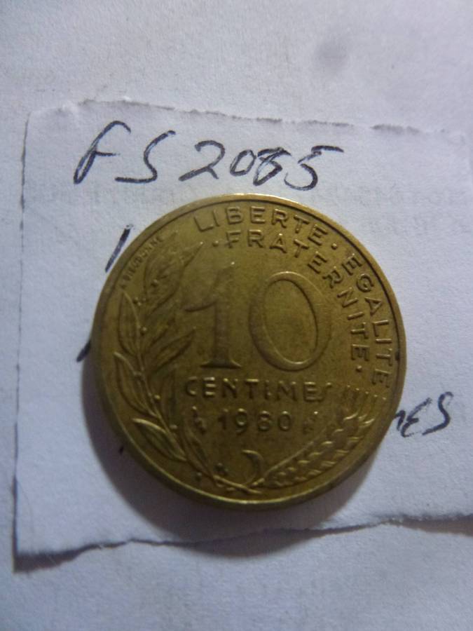 1980 France 10 centimes